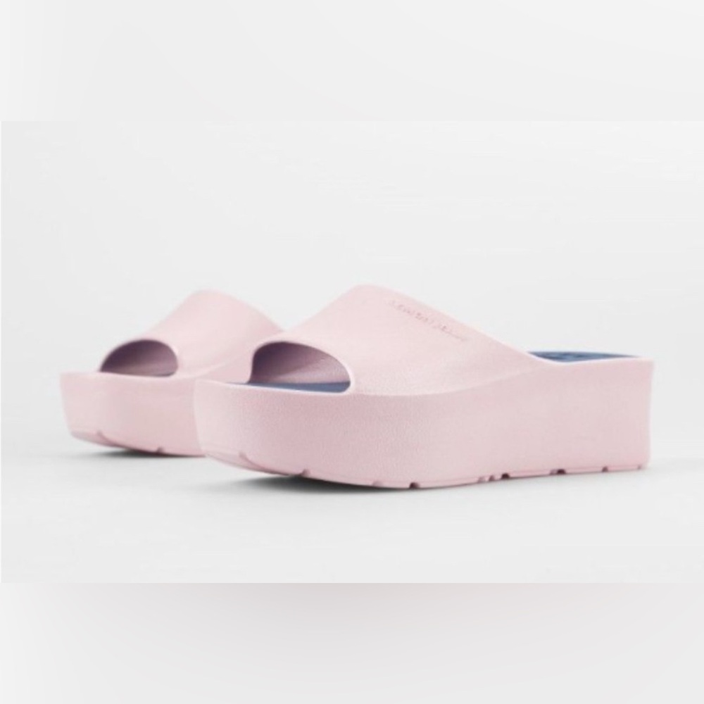 NEW Lemon Jelly Women's Pink Platform Slides sz 8 38